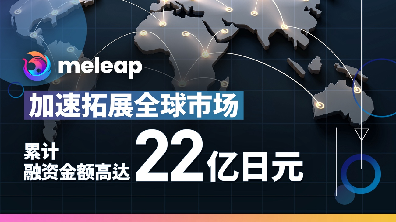 由中国私募股权投资机构 -奇诚投资领投meleap inc.携手全球合作伙伴打造数字体育未来。累计融资额已达22亿日元。